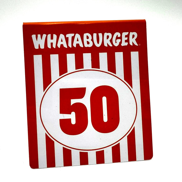 WHATABURGER Houston Texans Bull Logo Limited Edition Table Tent‎ 50 Collectible - Picture 2 of 5